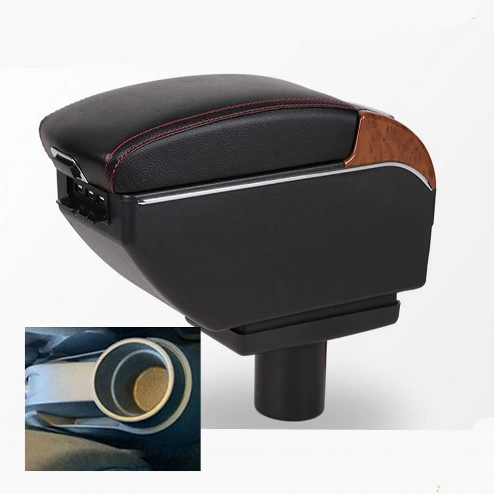 

For Seat Ibiza 6L 6j Armrest Box Retrofit Parts Center Console Special Storage Space Car Elbow Rest with USB Cup Holder