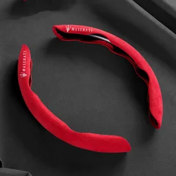 Suede Car Steering Wheel Cover Booster Non-slip Cover For Maserati Granturismo Mc20 Quattroporte Levante Coupe GTS Spyder Ghibli
