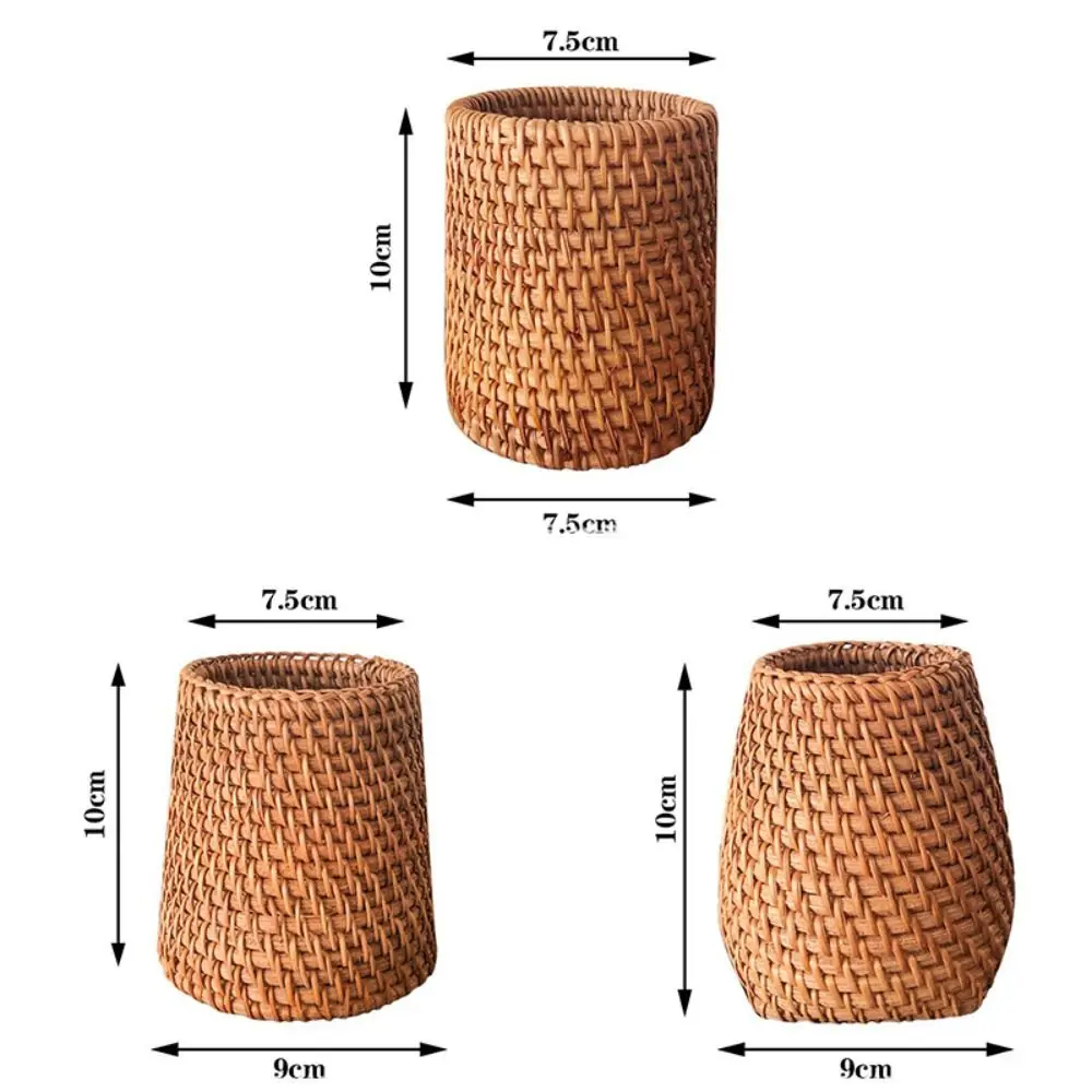 籐製食器収納ボックス,鉛筆ホルダー,手作りの家の装飾,ペンコンテナ,家庭用