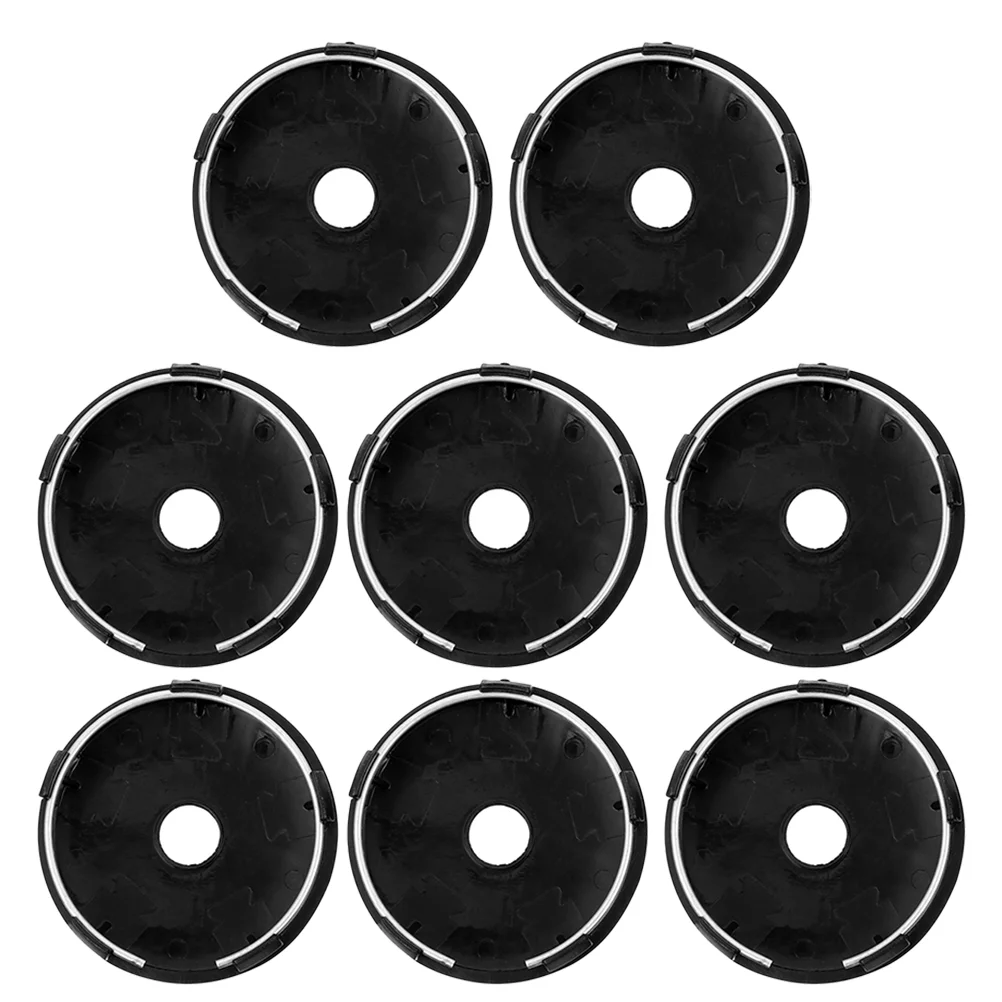 8 Pcs Hubcaps Automobile Cover Rim Styling Accessories Dust-proof Covers Wheel Center Refit 6X6cm Black