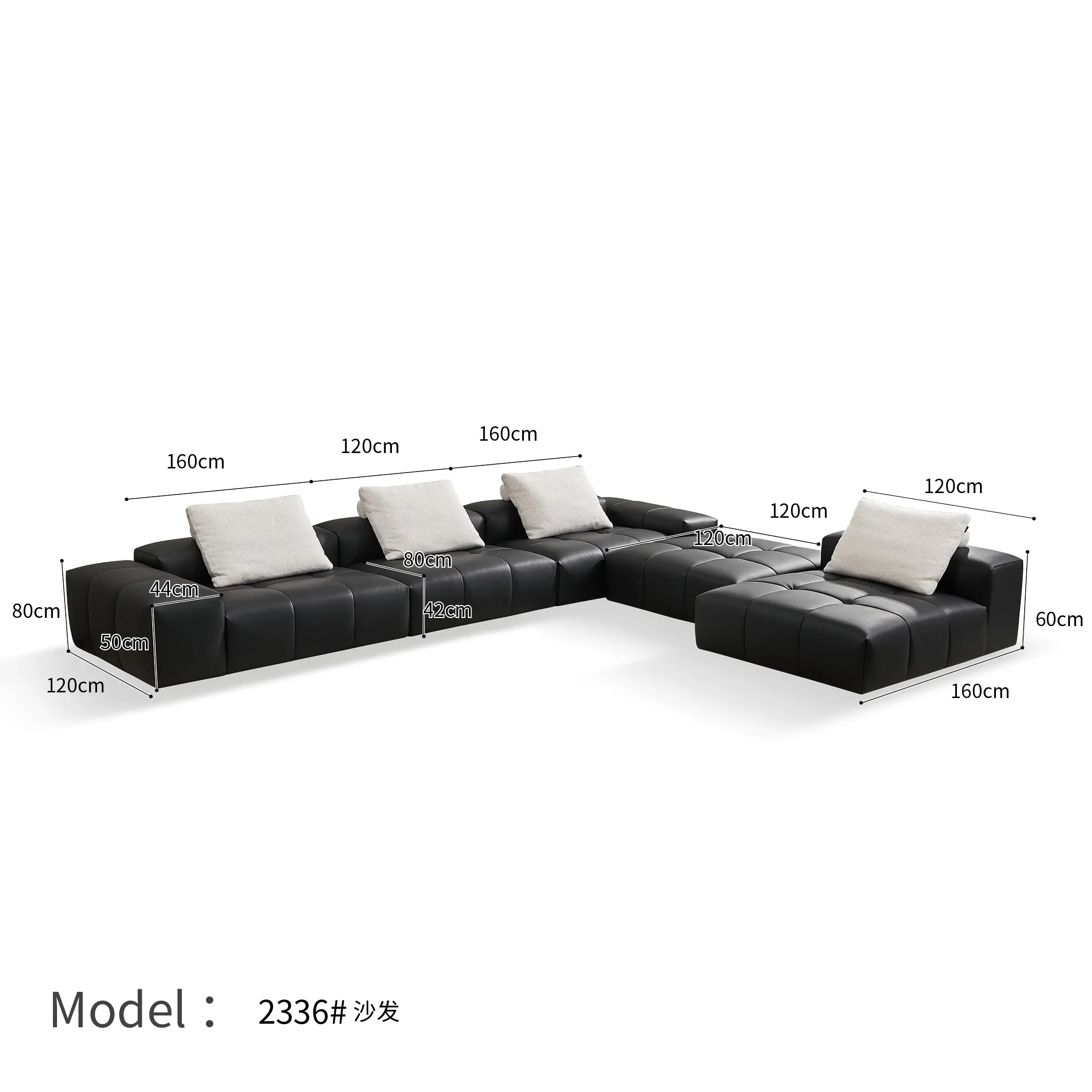 Chesterfield Sectional Sofa Set Genuine Leather Furniture for Living Room for Hotels Wood Material
