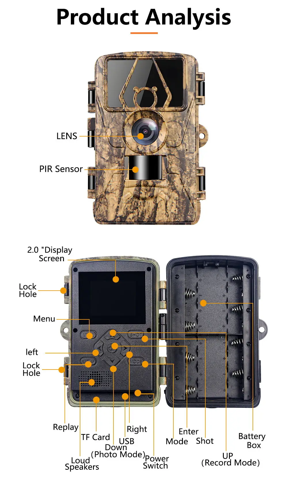 PR801LTE 4G LTE 8K 60MP Hunting Trail Camera fit for US, EU and other 4G countries