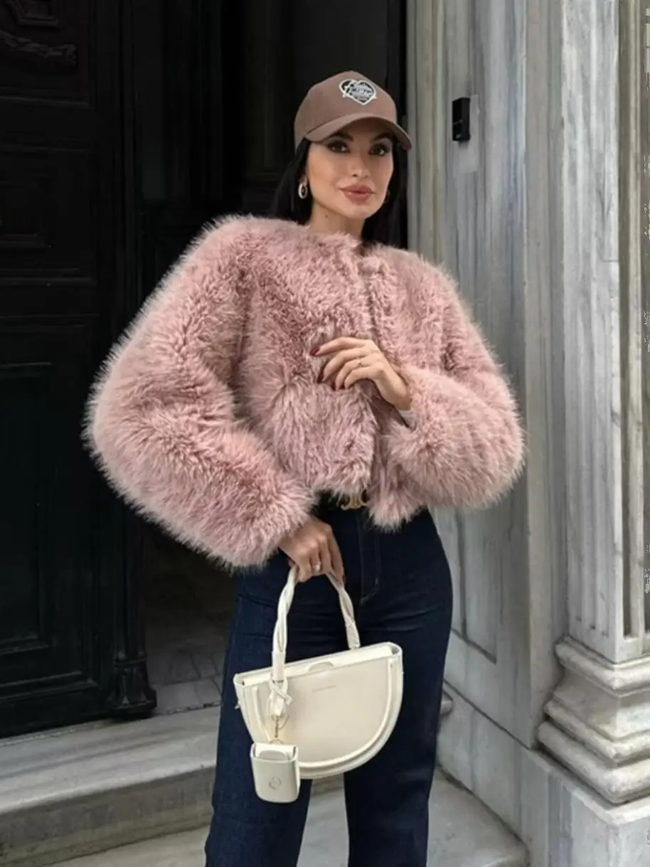 

Fur Autumn and Winter Fox Fur Fur Coat Female Celebrity Style 3 Color Elegant Short Faux Fur Coat