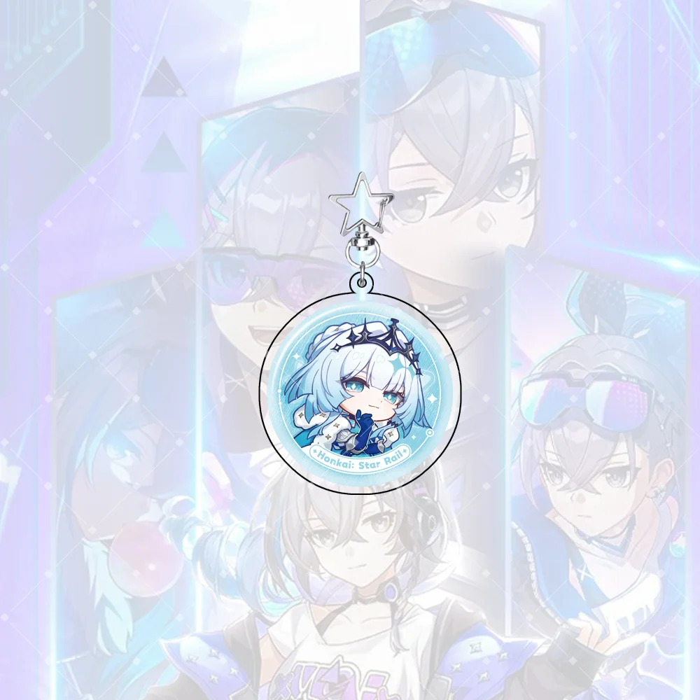 New periphery Honkai Star Rail 6CM Tribbie Aglaea Castorice Acrylic Stand Cute keychain Figure bag charm kawaii bag body kit