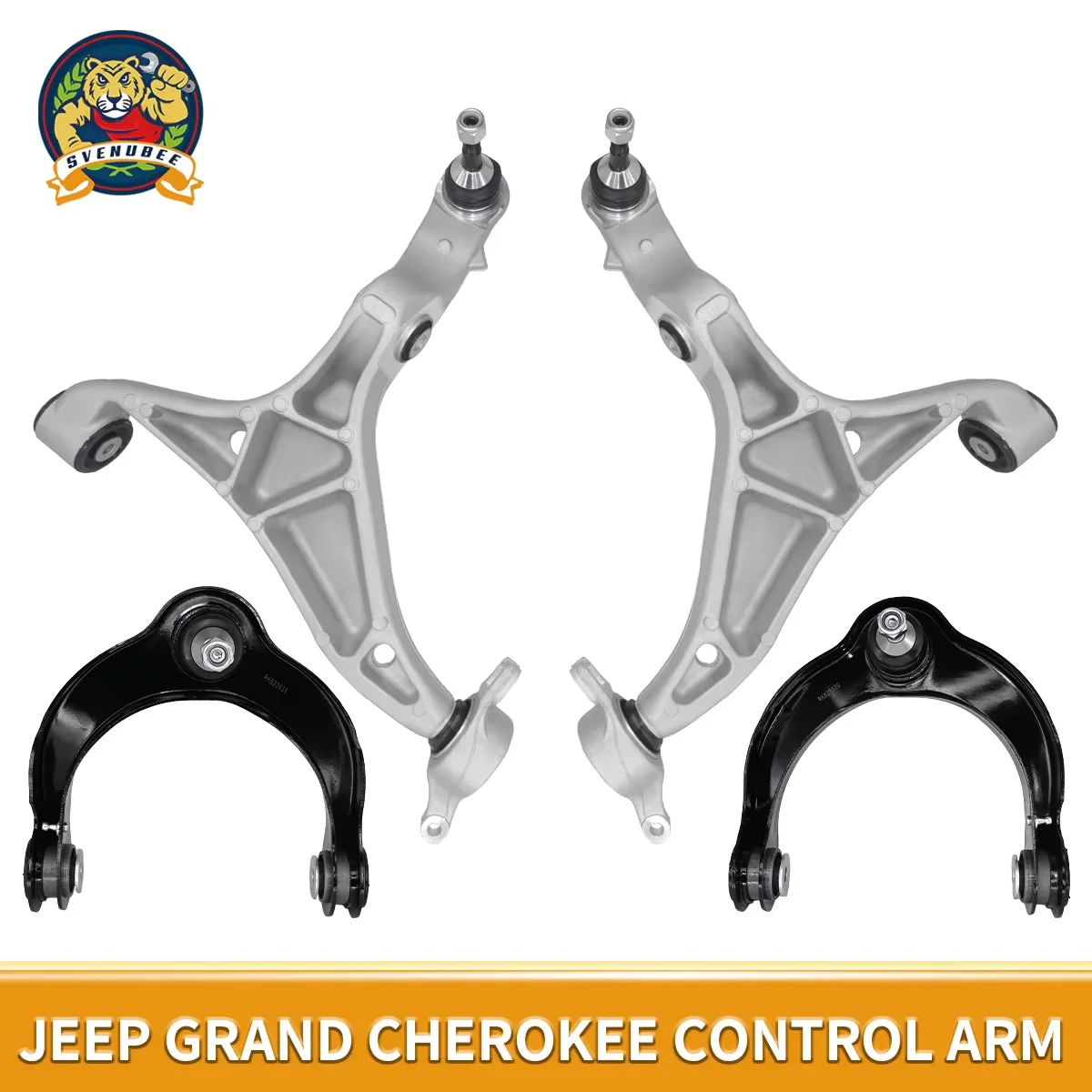 Svenubee 4Pcs Front Upper Lower Control Arm with Ball Joint Set for Jeep Grand Cherokee Dodge Durango 2016 2017 2018 - 2021