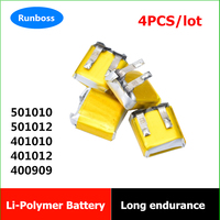 4PCS/Lot Polymer Li-ion Battery for i7 i8 i9 i10 i11 i12 TWS Bluetooth Headset 501010 501012 401010 401012 400909 TOY TWS MP3