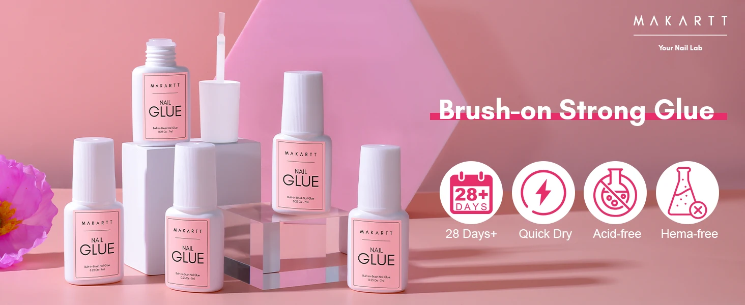 Makartt Super Strong Nail Glue and Glue Remover, Quick Glue Debonder | Einfaches Entfernen mit einem Tropfapplikator zum Aufdrücken von Nägeln – Detail 7