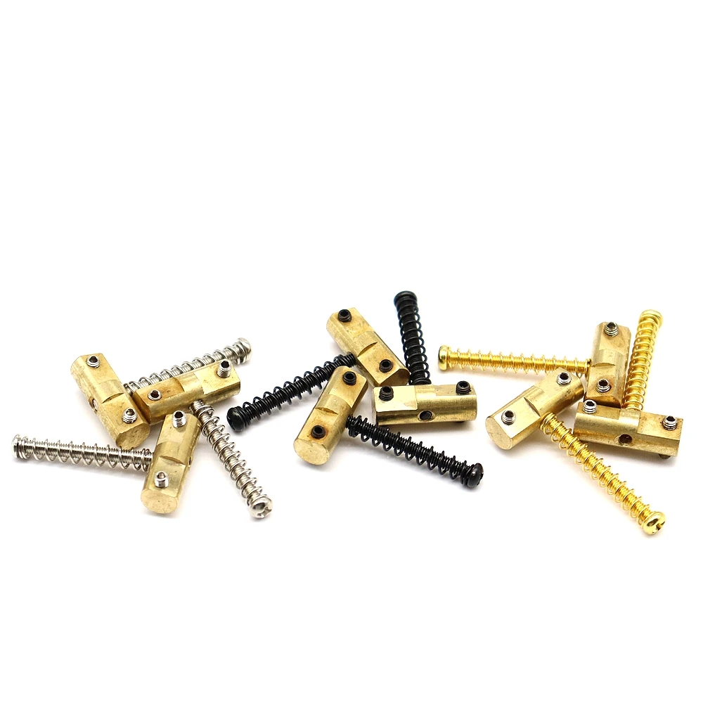 1 Set TL Gitarre Brücke Sättel Vintage Messing Kompensiert Sättel für Tele Style Gitarre Teil – Detail 1