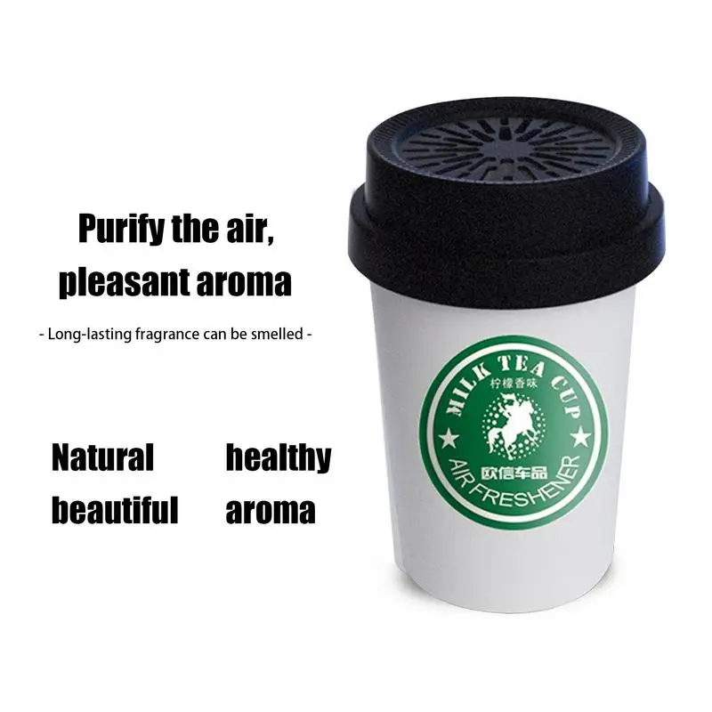 Non-flammable Aromatherapy Car Perfume Milk Tea Cup Solid Balm Fragrance Light Car Decoration Ornaments Car Fragrance