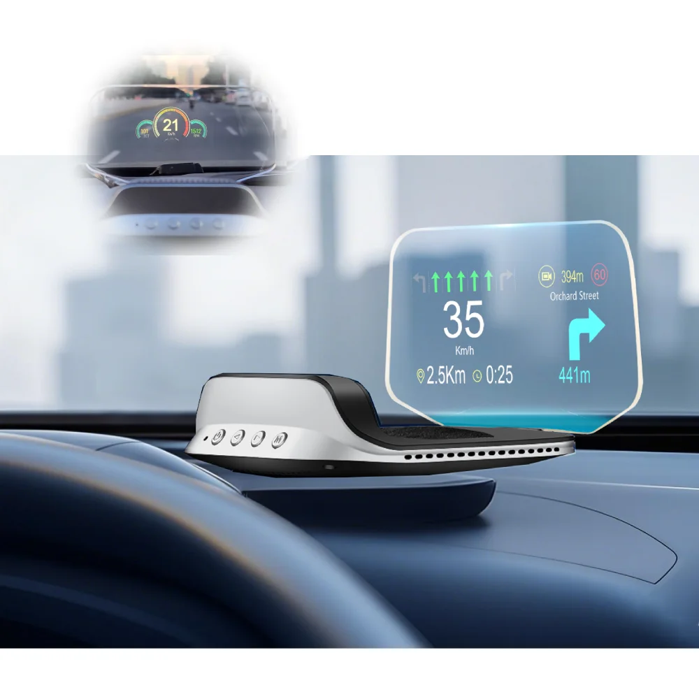 

High Quality Head up Display Obd2 Gps Hud Speedometer Navigation Car Head Display C3-BT