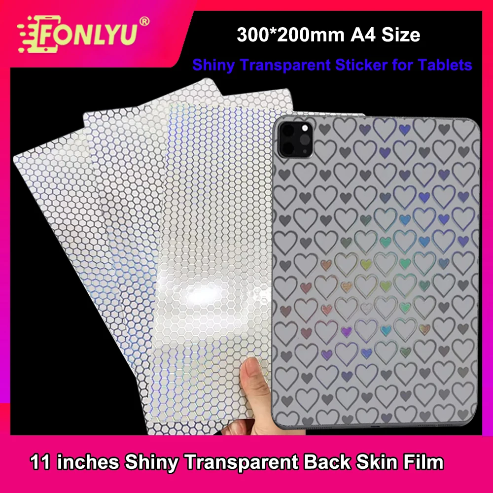 FONLYU 20 قطعة 200*300 A4 ملصقات لجهاز iPad اللوحي الجلد الشفاف تنقش تصميم الظهر ملصق فيلم لآلة هيدروجيل الراسمة