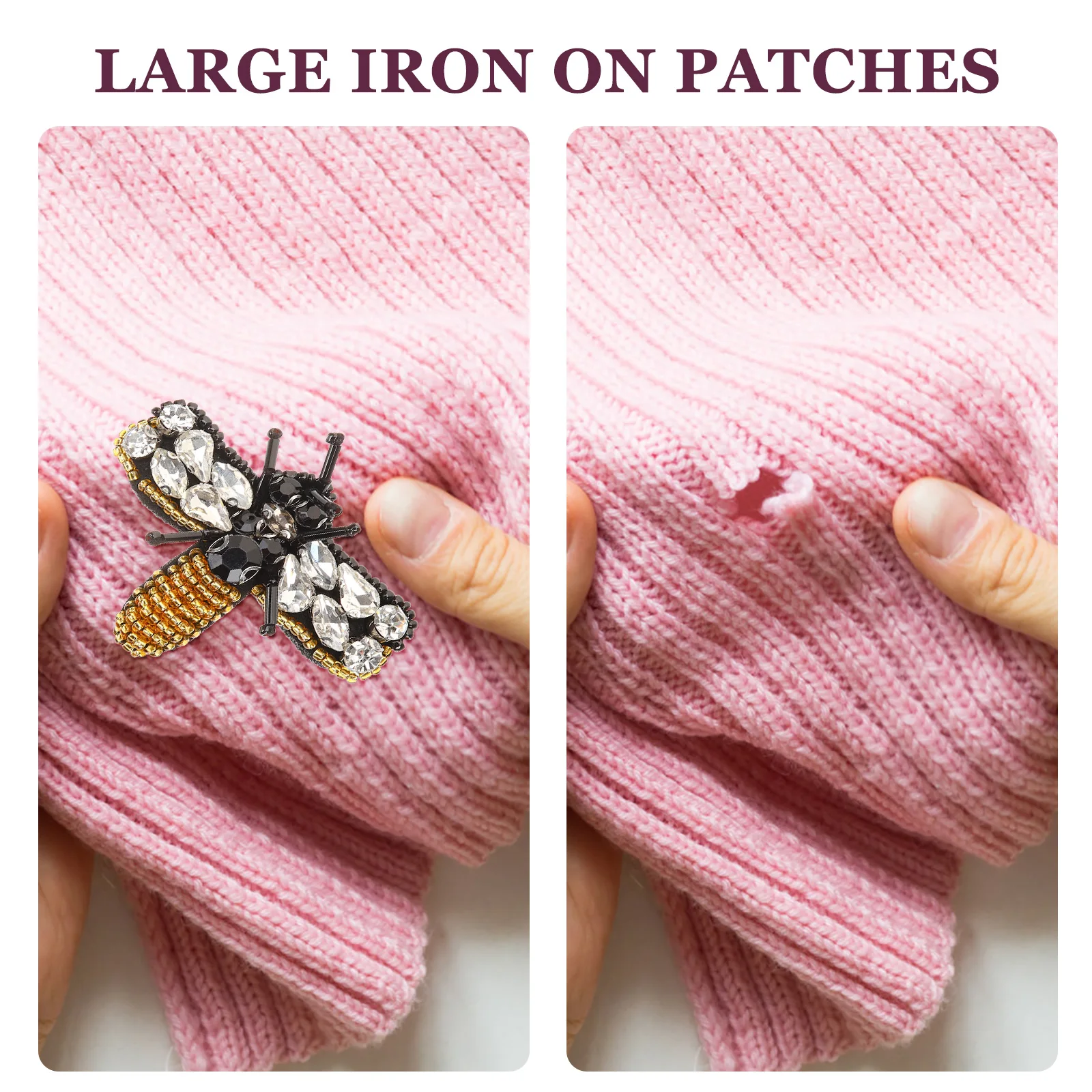 

6pcs Animal Shape Cloth Patch Clothes Decoration Appliques Iron On Felt Acrylic DIY Patches for Jackets Bags Hats Wedding