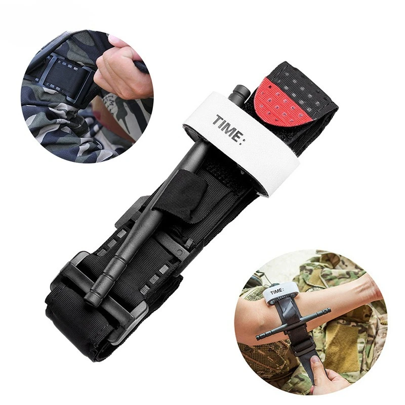 Portable First Aid Rotary Pressure Aluminum Rod Tourniquet Hiking Outdoor Camping Survival Gear Molle Rescue Tools