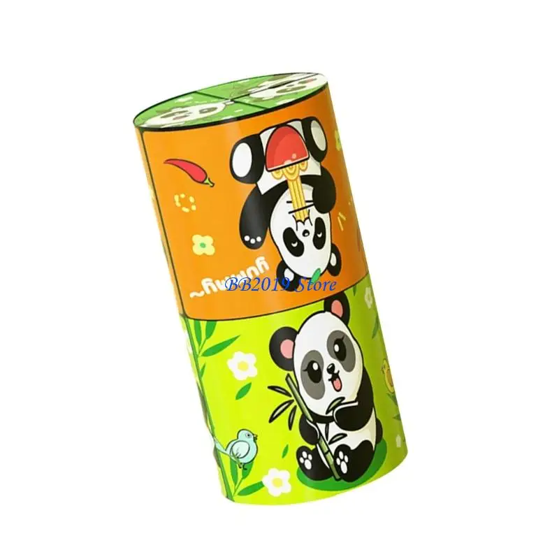 Q0KB Interaktive Flip-Fold-Würfel mit entzückendem Panda-Thema, Konzentrationshilfe