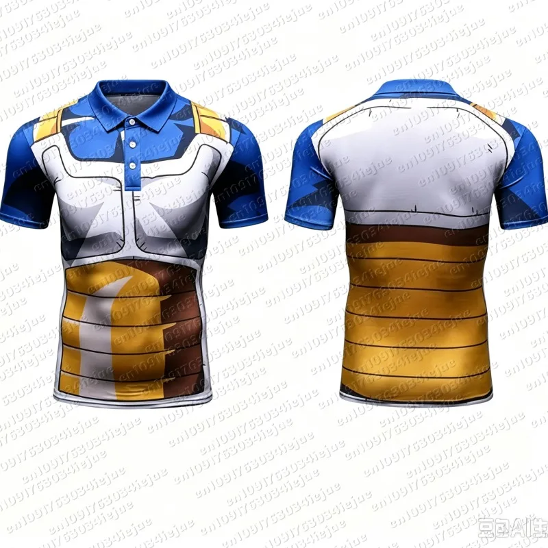2026 Dragon Ball Kid Fans Rejoice!Goku/Vegeta Battle Suit 3D Printed T-shirt and Shorts,transforming Into Super Saiyan
