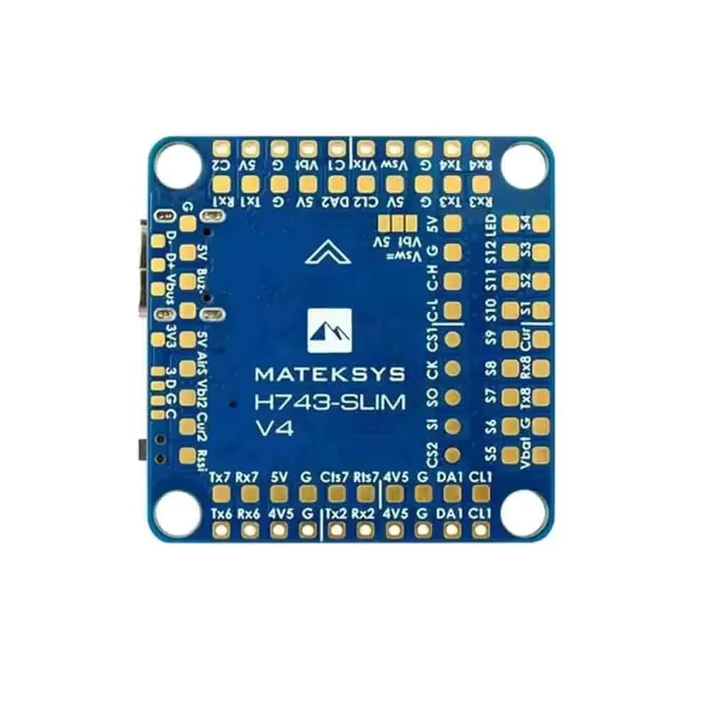 BoMasMMatek H743-SLIM V4 Flight Controller STM32H743 ICM-42688P DPS310 W/ MicroSD Blackbox OSD For FPV Drone & Fixed Wing