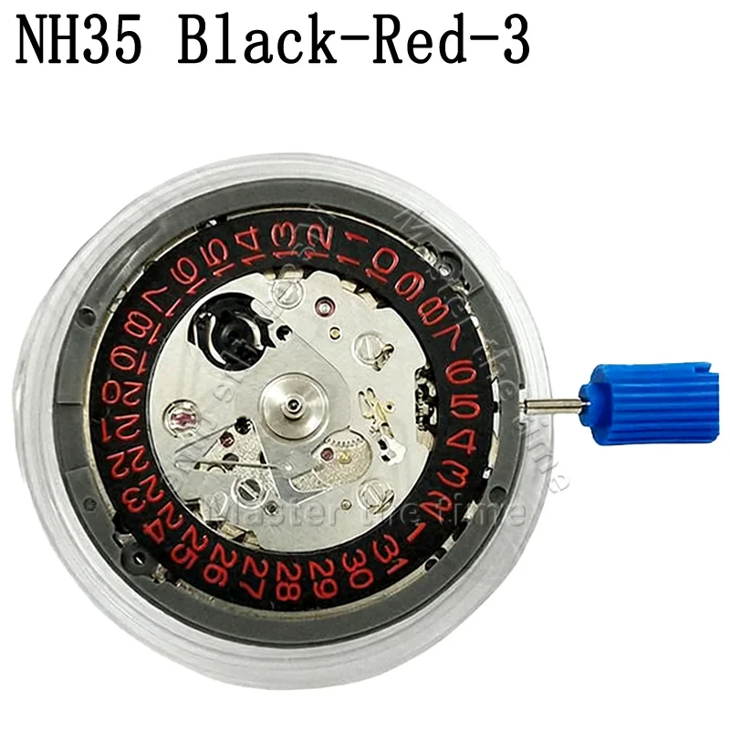 japan-nh35-automatic-mechanical-movement-high-accuracy-mod-watch-replacement-24-jewels-nh35a-date-at-3-black-calendar-red-font