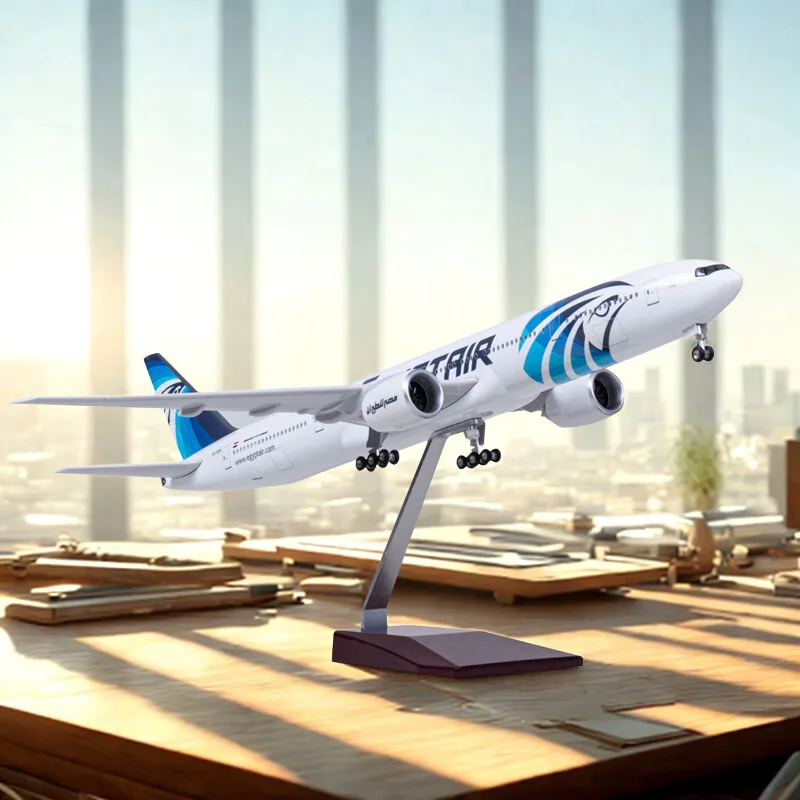 

Home Decor 1:157 Scale 47cm B777 Egypt Air Airlines Model Airplanes Building Kit Diecast Resin Airplane Collection Display Gifts