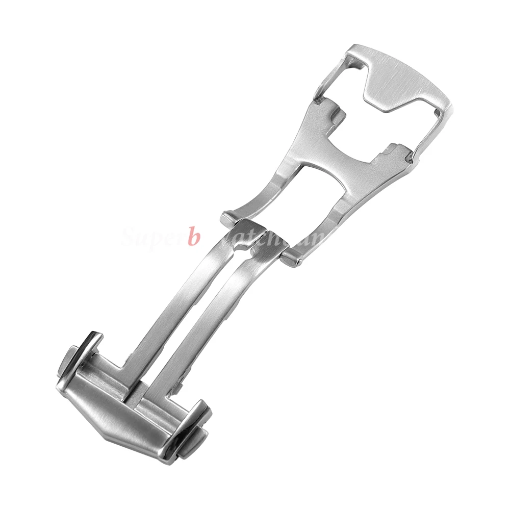 18 مللي متر 20 مللي متر مشبك ساعة من الفولاذ المقاوم للصدأ لساعة أوميغا الجلدية المطاطية حزام نشر المشبك فراشة زر الملحقات