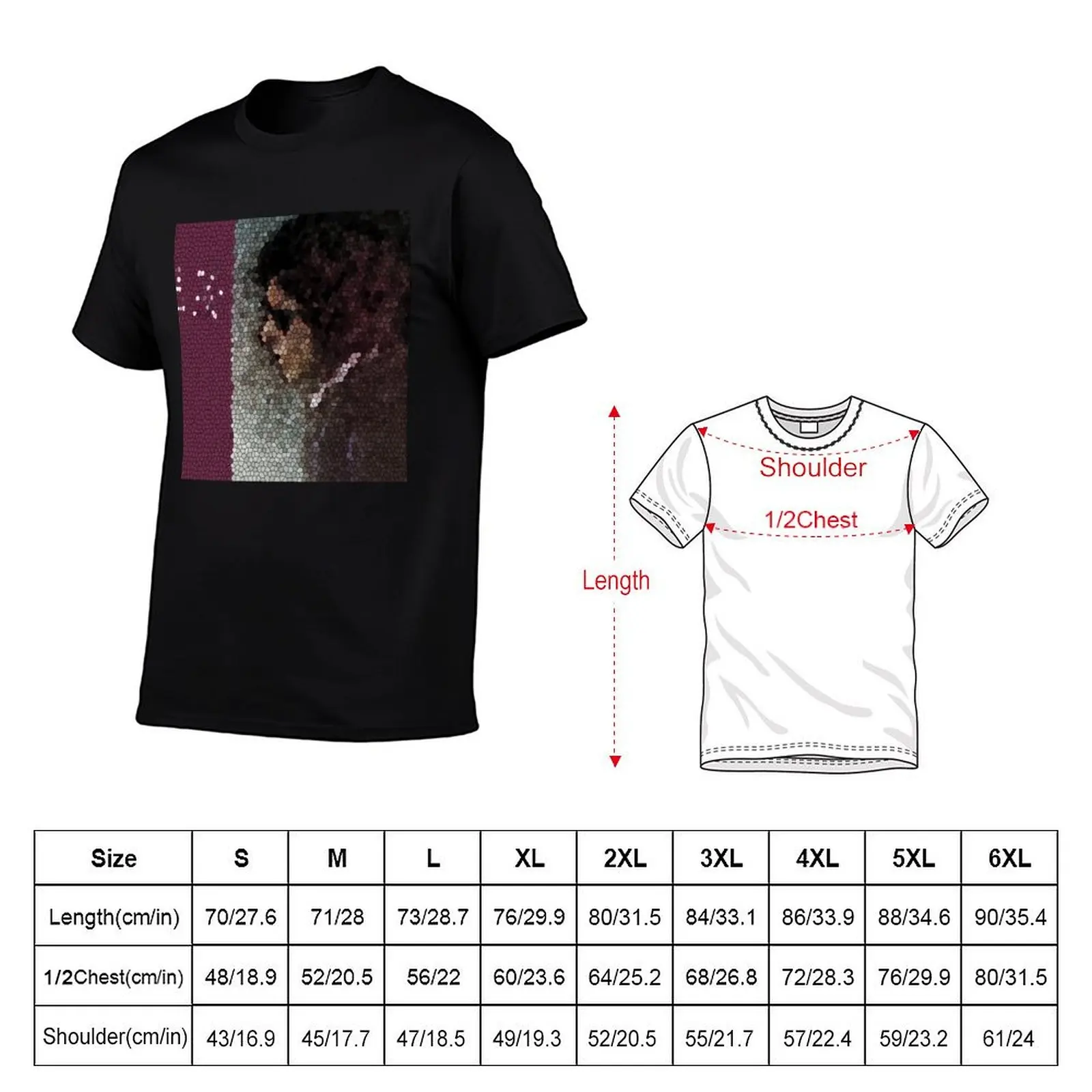 Blood on Tracks Mosaic T-Shirt Basic Tee Shirt for Everyday Outfit