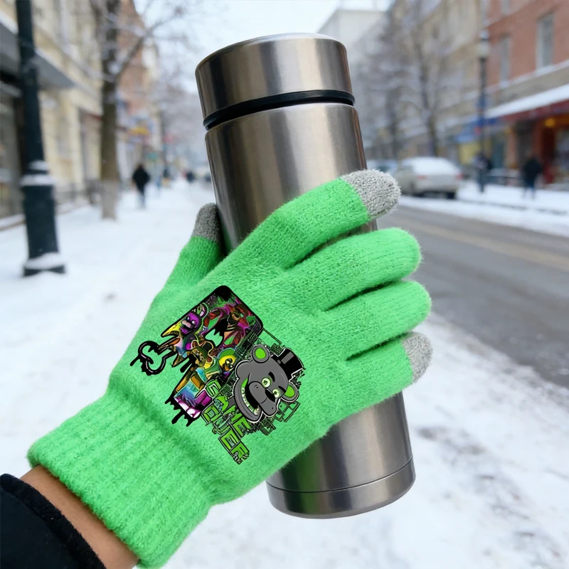 

Fnafs Gloves Cartoon Anime Refers Knitted Gloves Autumn Winter Boy Girls Outdoor Cycling Warm Gloves Children's Birthday Gifts