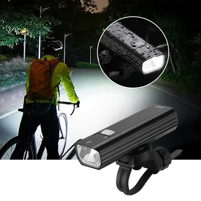 Waterproof Bikes Headlight USB Charging Waterproof Smart Light Rechargeable Bicycles Headlight Multi-Speed Design For Night