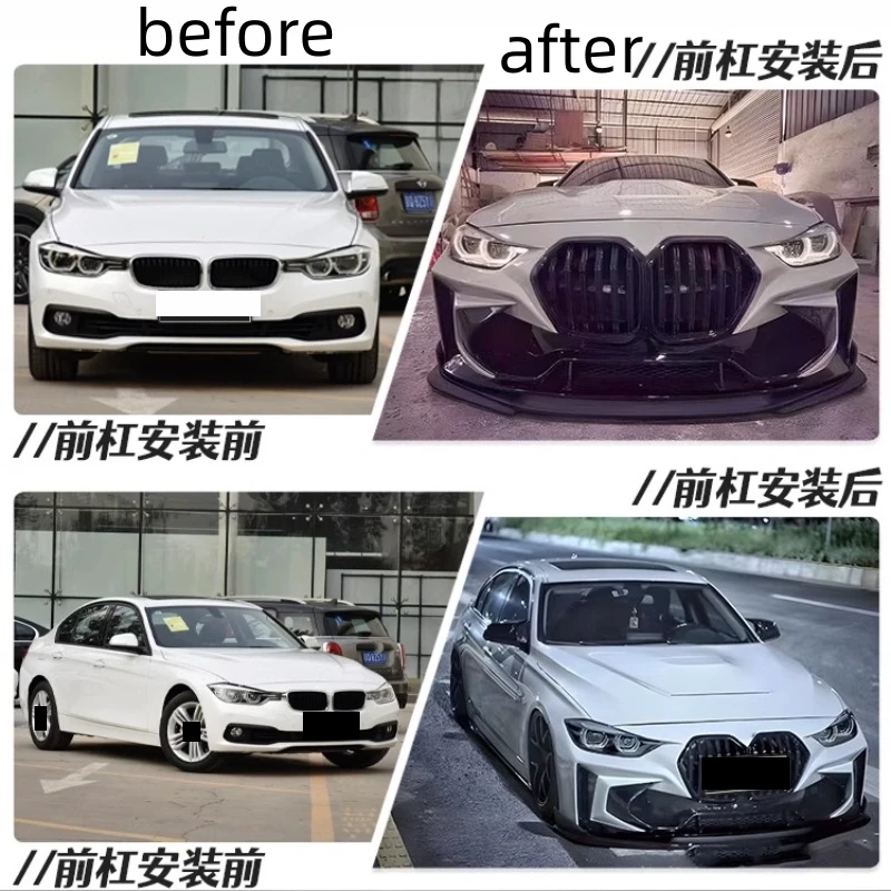 Unpainted Front Bumper Grille Assembly for BMW 3 Series F30 F35 2013-2019 Modified RA Style Body Kit Car Accessories