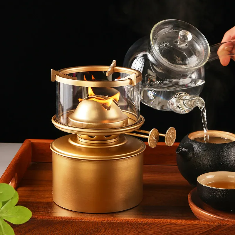 Pure Brass Travel Chaoshan Kung Fu Pot, Boil Water Tea Tea Stove