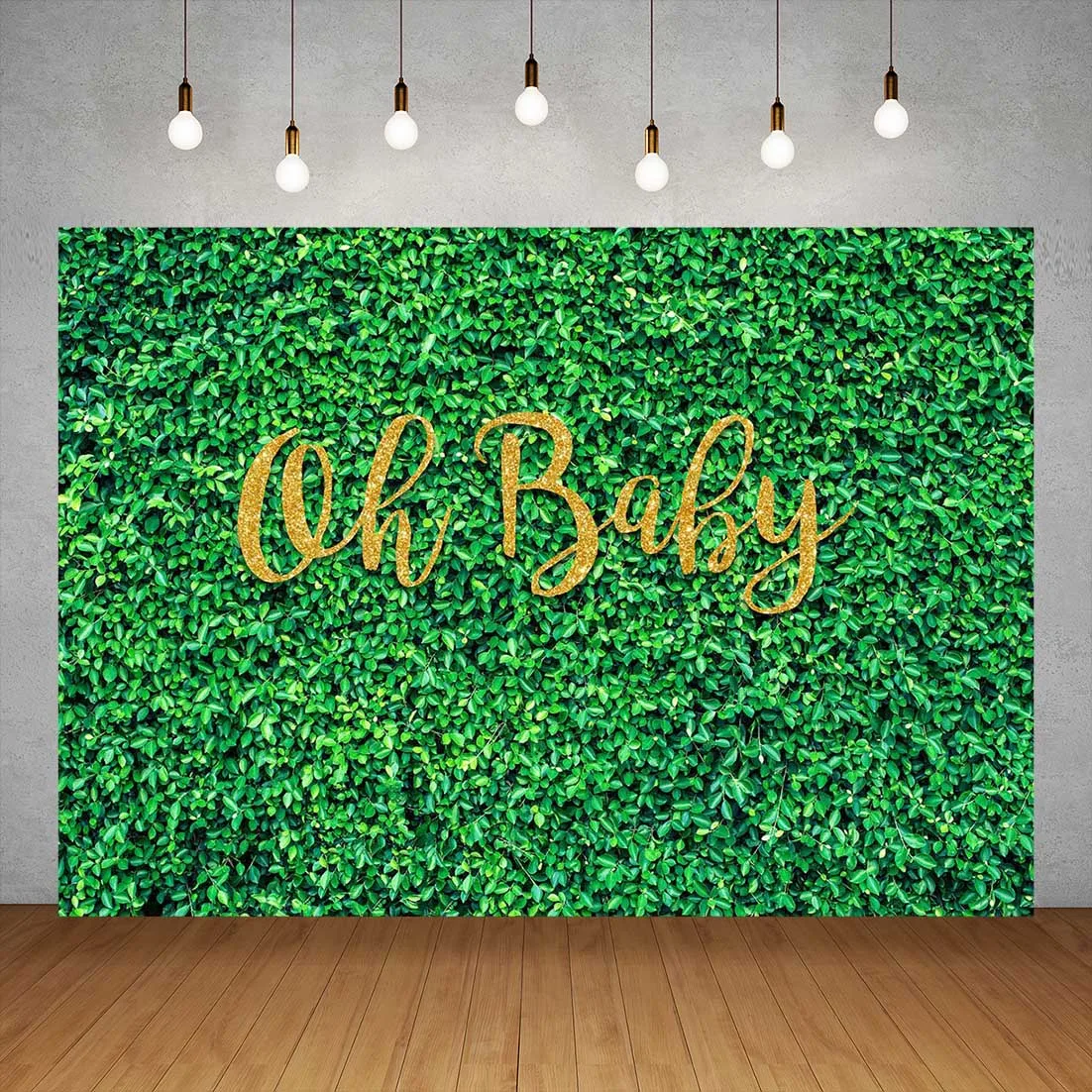 Wild One Backdrop for Jungle Safari Birthday Party Photography Background Green Wall Custom Name Baby Shower Photo Shooting