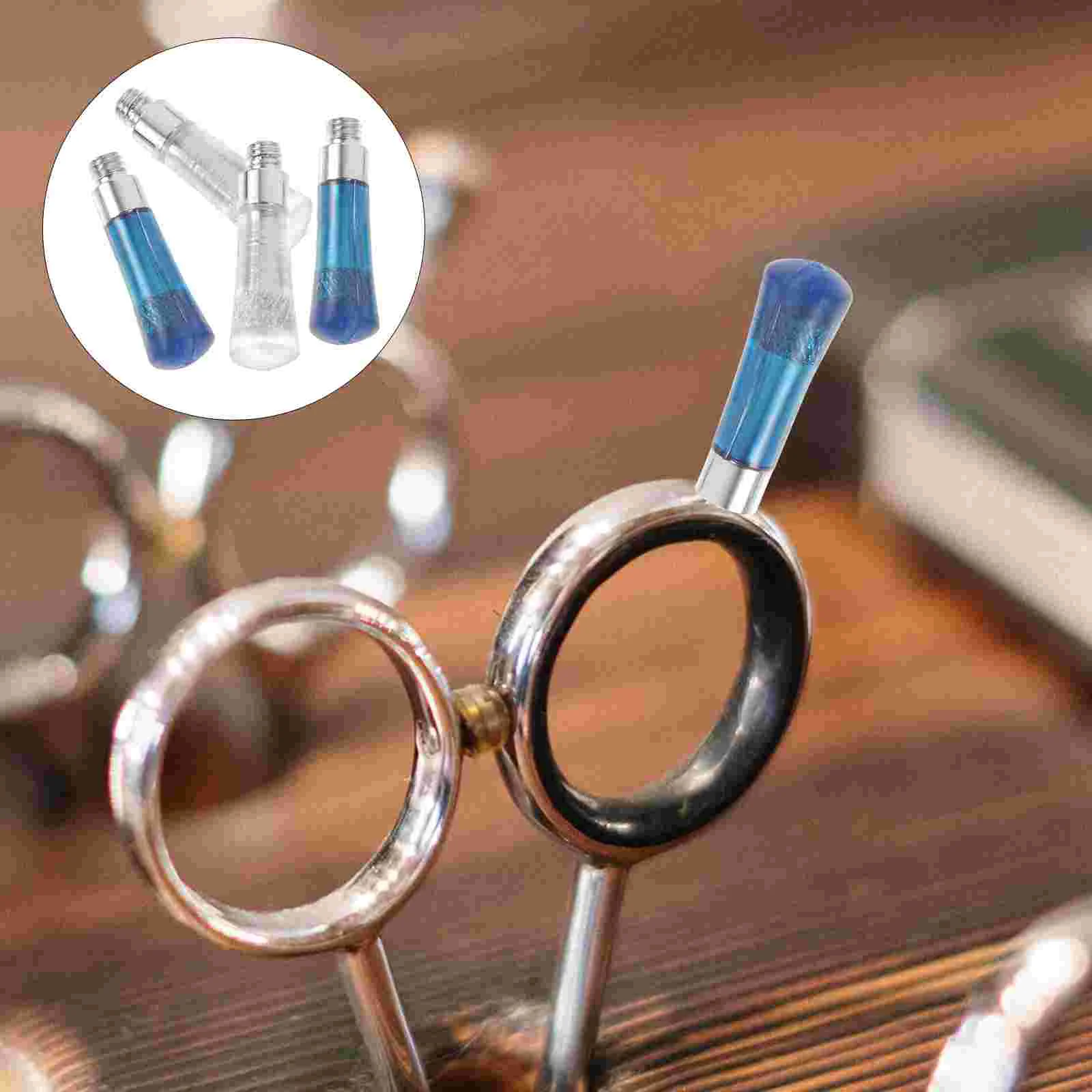 4 Pcs Hairdressers Scissors Nail Decorative Tail Nails Clippers Fittings Finger Rest Stainless Steel