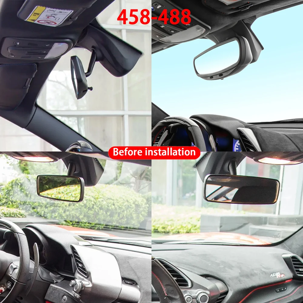 for Ferrari 296 488 458 F8 Italia Speciale Spider Roma SF90 Stradale 4K 2160P Front Rear Camera Dash Cam Wifi Plug and Play