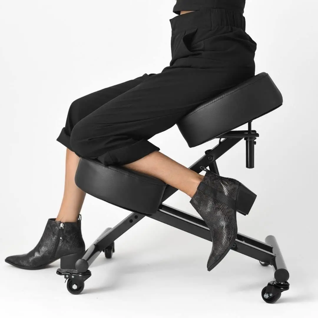 Adjustable Kneeling Chair - Black, Seat Angle & Height