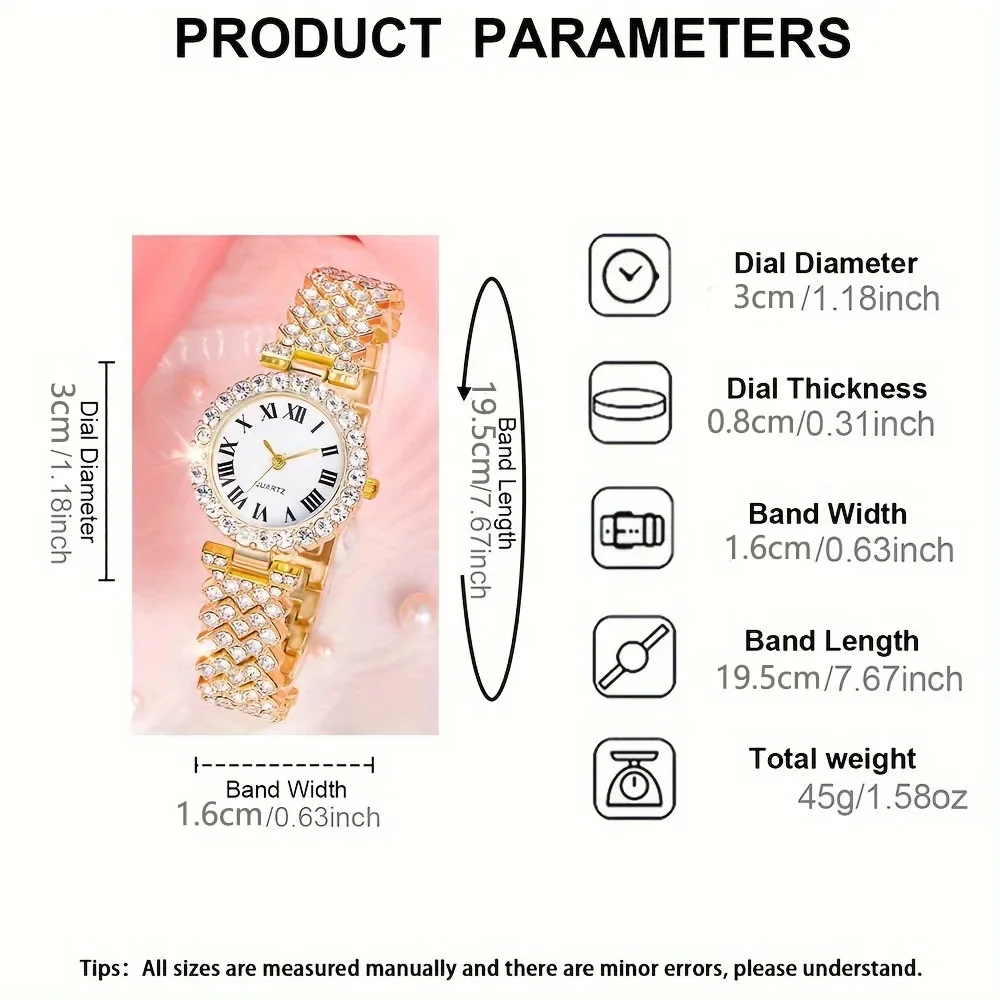 Набор из 2 предметов, браслет для часов, женские кварцевые часы + браслет в форме сердца, набор часов со стразами, гламурный подарок на день Святого Валентина