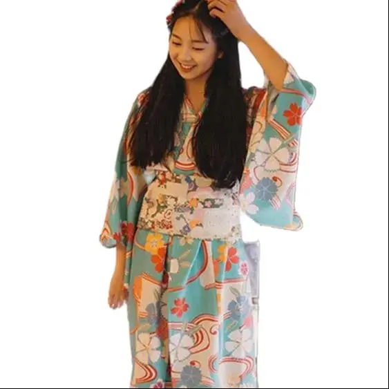 Japan High Quality Kimono Women Japanese Traditional Yukata Haori Kimonos Cosplay Blouse Gown Female Summer Fashion Photography