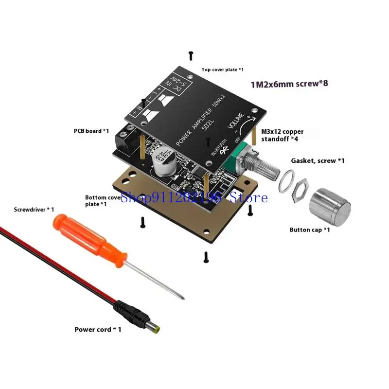 P82A ZK 502L 무선 5.0 사운드 부스트 보드 2x50W 우수한 사운드 모듈