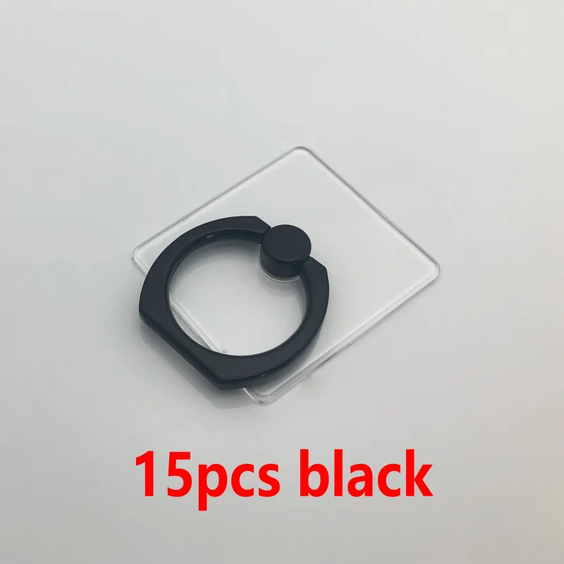 15Pcs Transparent Cell Phone Ring Holder Stand 360° Degree Rotation Clear Finger Grip Kickstand Compatible iPhones or Phone Case view 4