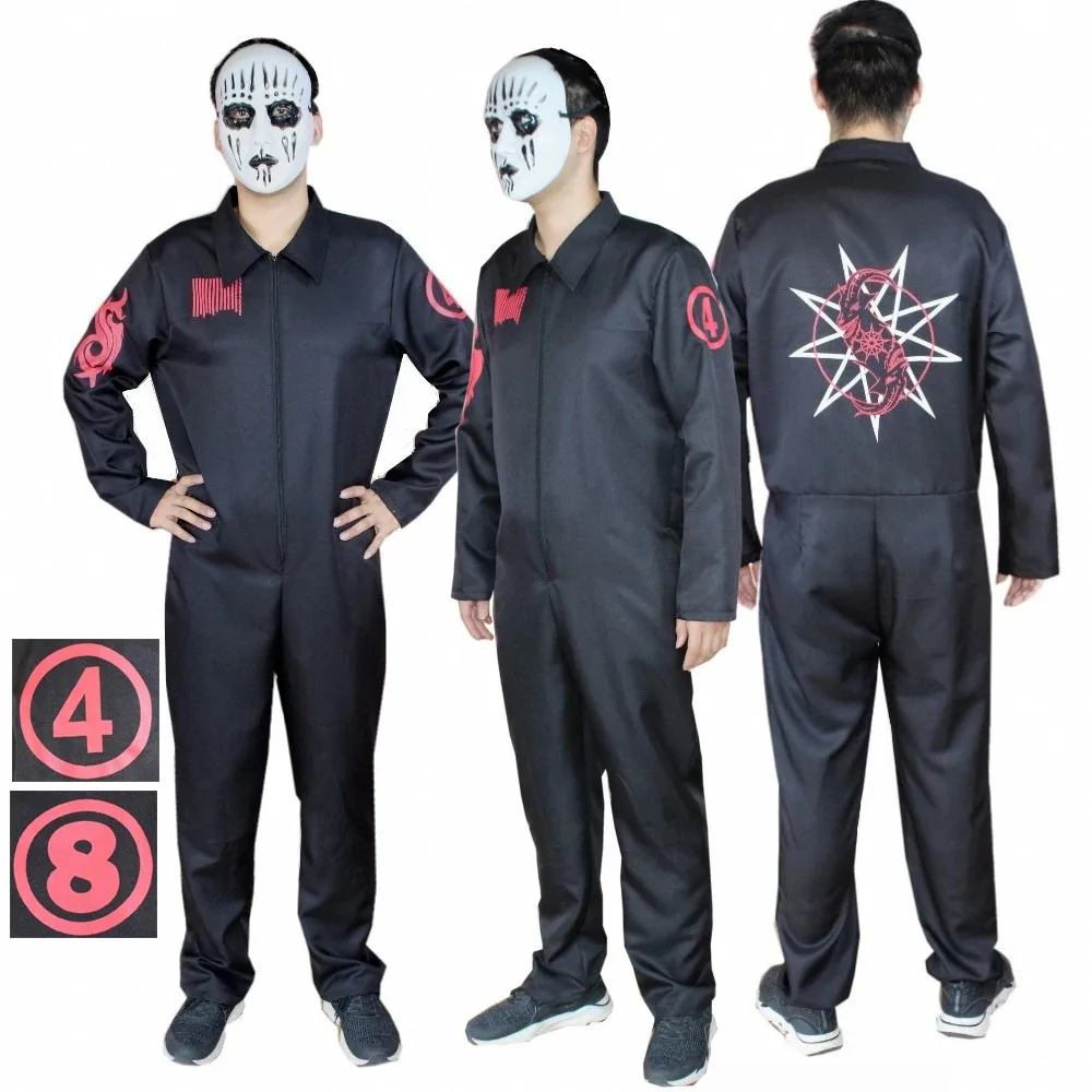 Men's Slipknot Halloween Costume Jumpsuit 2025 New Cosplay Party Prop without Mask for All Ages