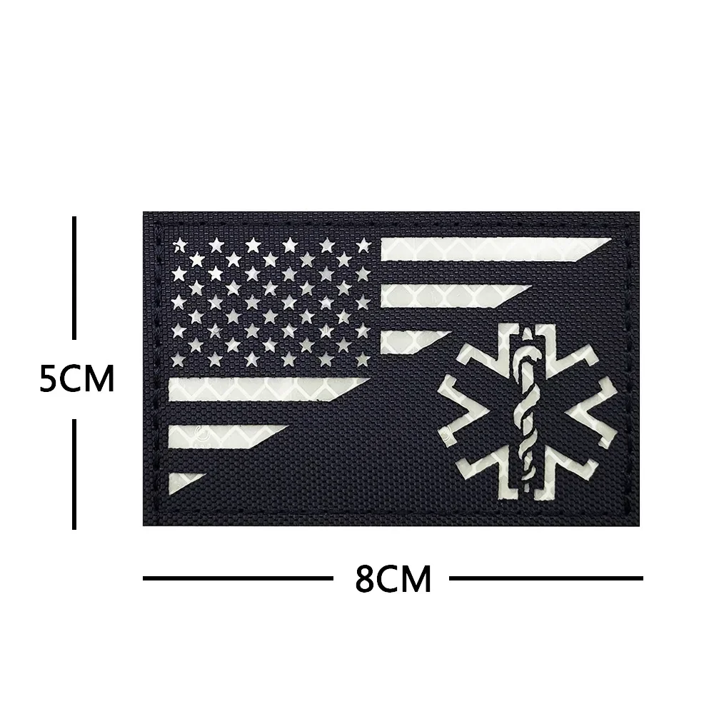 Infrarot reflektierende Sanitäter ems emt Rettung Patch Abzeichen Armband taktische Applikation Emblem DIY Patches für Kleidung Jacken Aufkleber