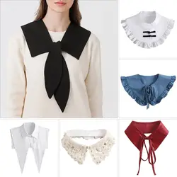 New Lapel Fake Collar Vintage Detachable Shirt Collar for Women Blouse Sweater False Collar Lapel Top Neckwear Ties