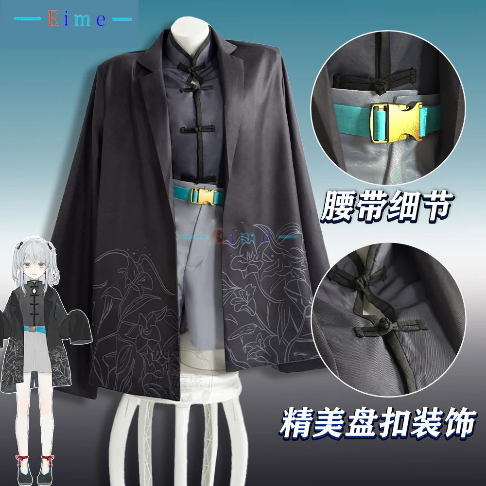 Disfraz de VTuber Nekomimi Tororo, trajes negros para fiesta, uniformes de carnaval de Halloween, trajes de juego de rol de Anime, hechos a medida