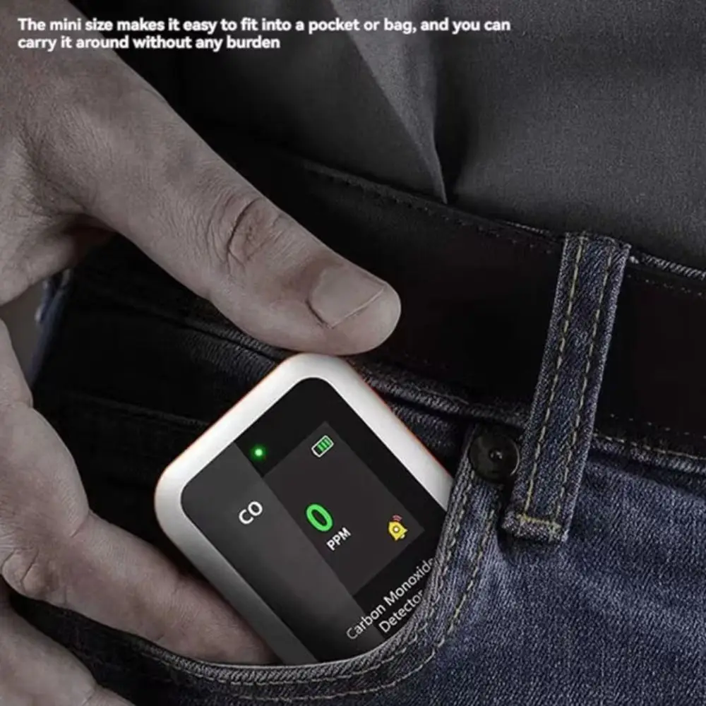 High Sensitivity Carbon Monoxide Detector High Definition LCD Display CO Detector Alarm Rechargeable Safety Monitor