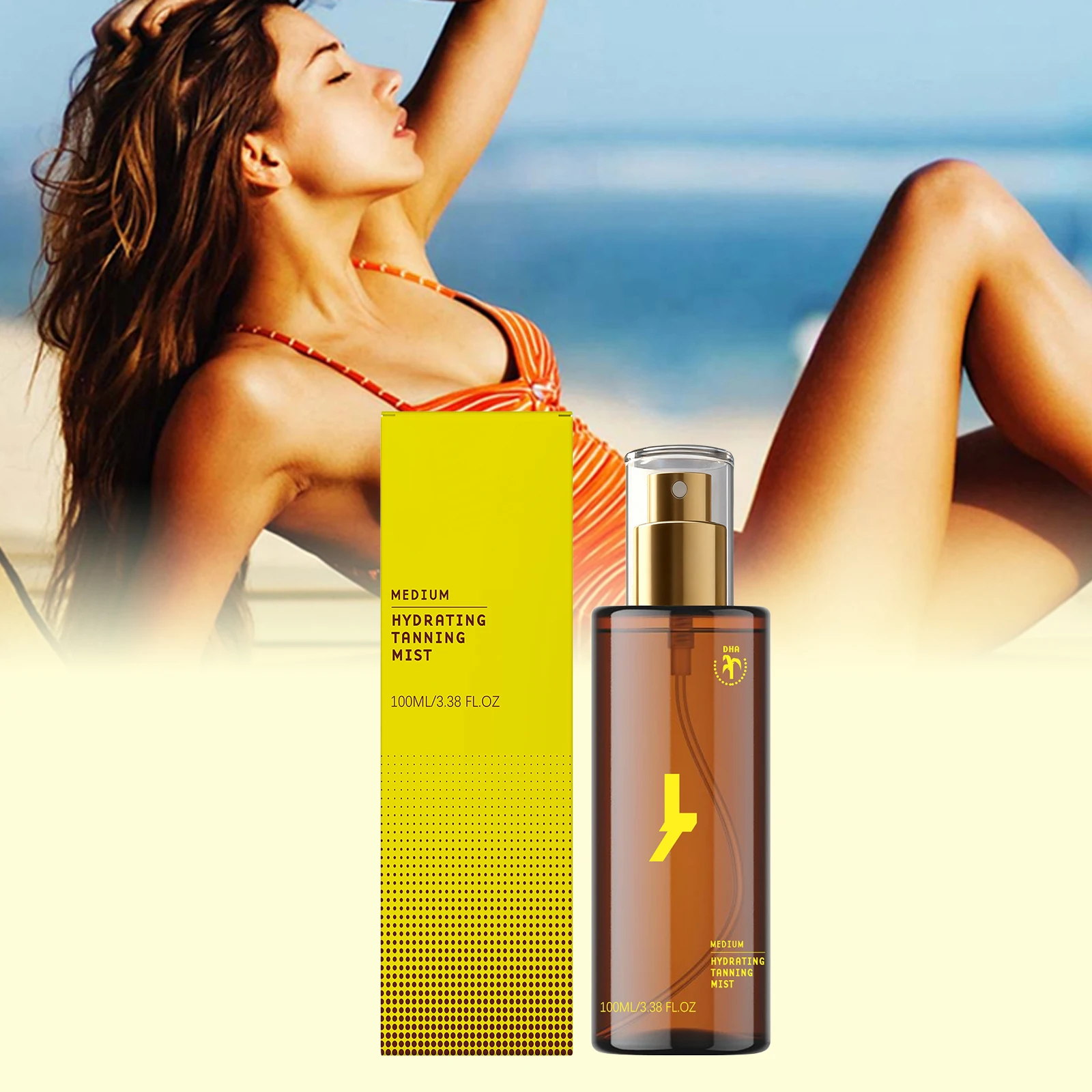 Enhancing Tanning Mist Skin Nourishing Moisturizing Summer Beach Sunbathing Tanning Mist Sun-Kissed Glow Lightweight Body spray