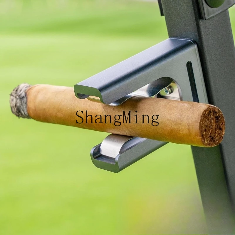 SM Metal Cigar Holder with Magnetic Base Adjustable Premium Cigar Entrainment Elastic Band