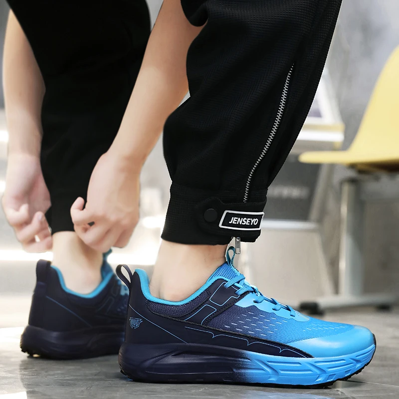 أحذية الجري الرجالية ماراثون التخصص الرياضية تنفس خفيفة الوزن المرأة مريحة عدم الانزلاق الترفيه أحذية رياضية حجم كبير 36-47
