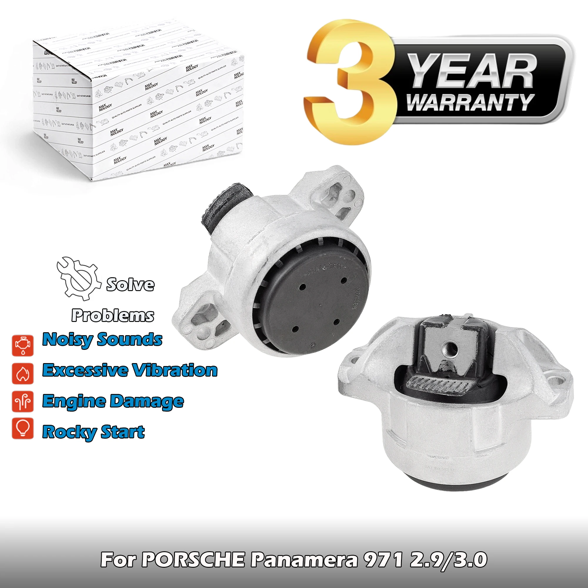 

Pair Left and Right Engine Mounts 9A719938310 For PORSCHE Panamera 971 2.9/3.0 2016-2023