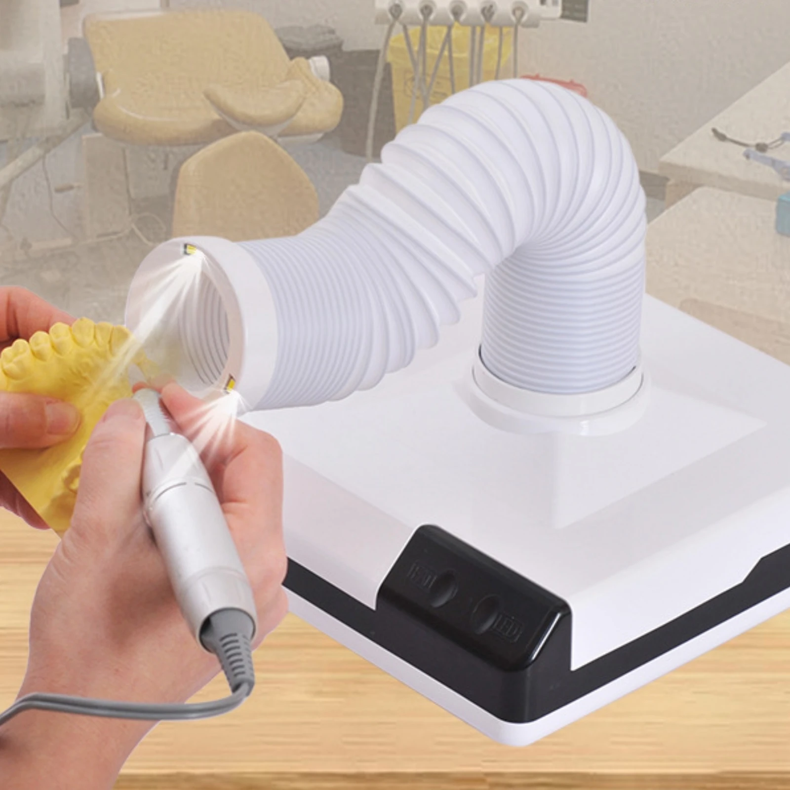 Nail Dust Collector Professional Manicure Dust Extractor High Suction Nail Vacuum Multi Use Easy to Clean for Dentists view 3