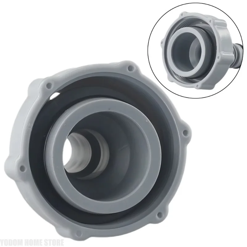 32mm Pool Drain Valve Adapter P6H1419 Hose Connection Adapter Gray Swimming Pool Drain Valve Replacement Part