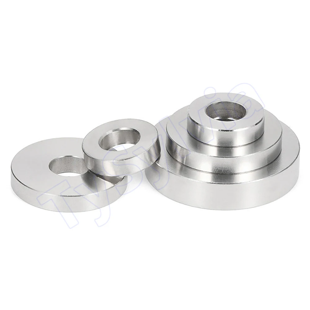 ID 10mm-18mm 304 Stainless Steel CNC Machined Precision Flat Washers OD 12mm-32mm Hollow Round Gasket Thickness 2mm-10mm