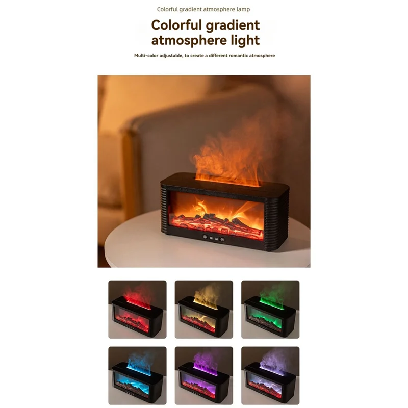 Mini difusor de chimenea para el hogar y el dormitorio A39M para aceites esenciales, humidificador de aire de aromaterapia