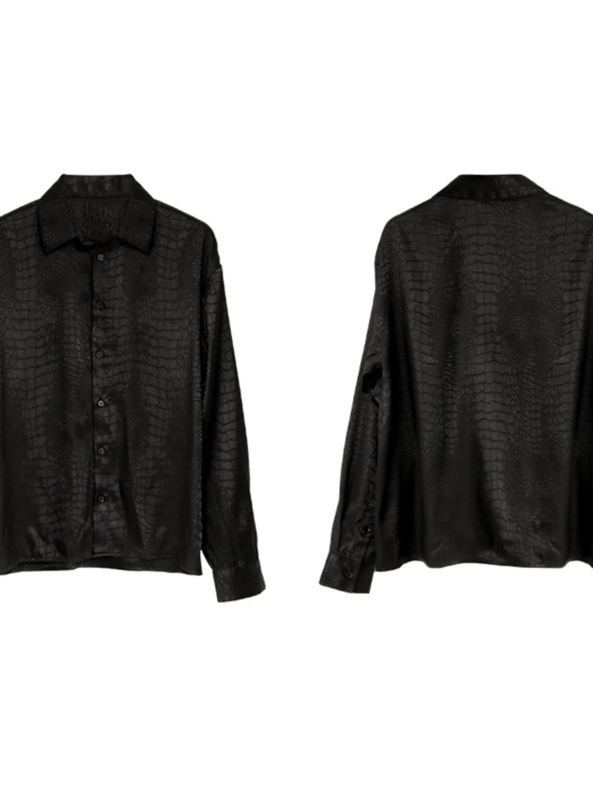 Bla نمط التمساح طويل Sve irt المرأة فضفاضة تناسب محايد Sle ريترو irt Xuyan Rosy الكورية Sle تخفيف الرياح